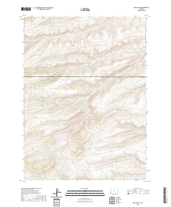 Bell Butte, WY — USGS 7.5-minute topo (2021)