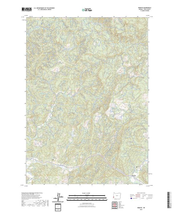 Remote, OR — USGS 7.5-minute topo (2023)