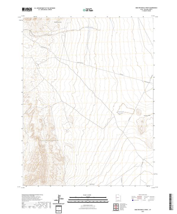Smelter Knolls West, UT — USGS 7.5-minute topo (2023)