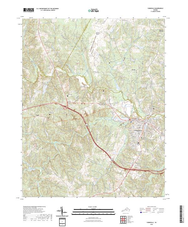 Farmville, VA — USGS 7.5-minute topo (2022)