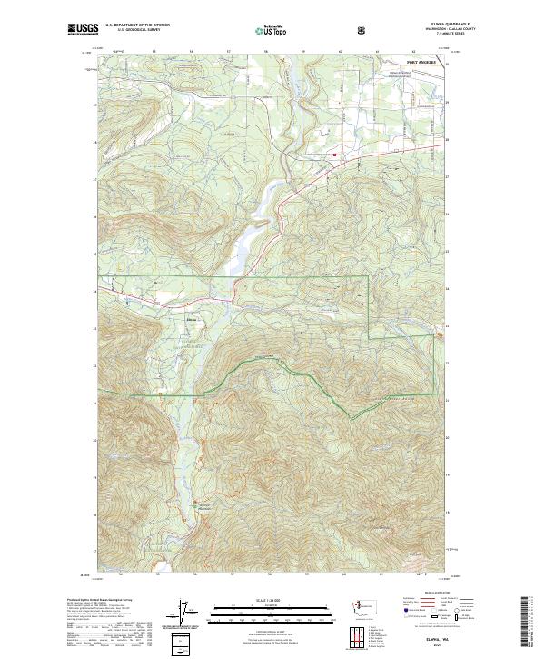 Elwha, WA — USGS 7.5-minute topo (2023)
