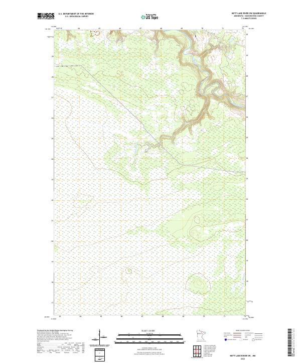 Nett Lake River SW, MN — USGS 7.5-minute topo (2022)