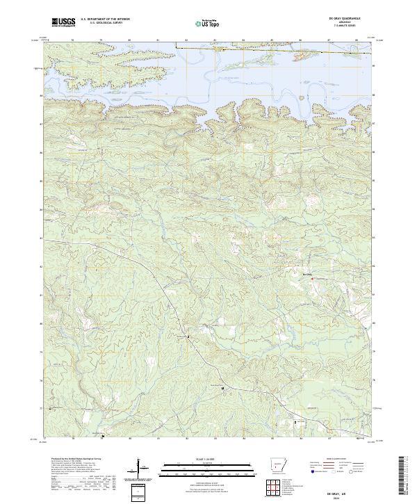 De Gray, AR — USGS 7.5-minute topo (2024)