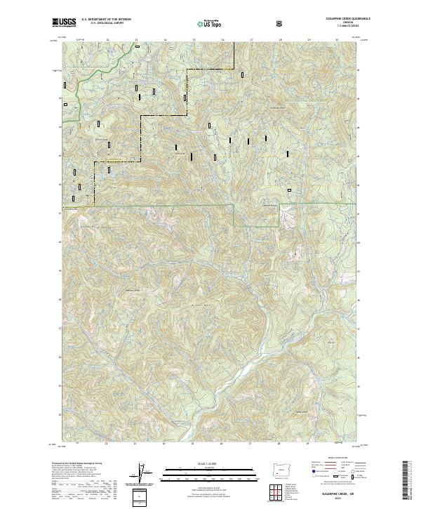Sugarpine Creek, OR — USGS 7.5-minute topo (2023)