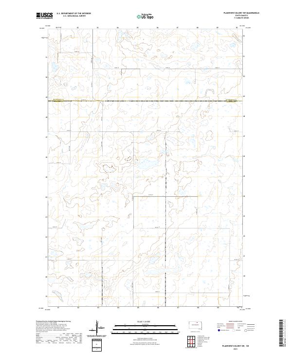 Plainview Colony SW, SD — USGS 7.5-minute topo (2021)