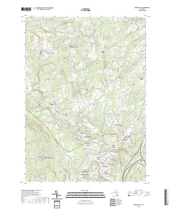 Burnt Hills, NY — USGS 7.5-minute topo (2023)