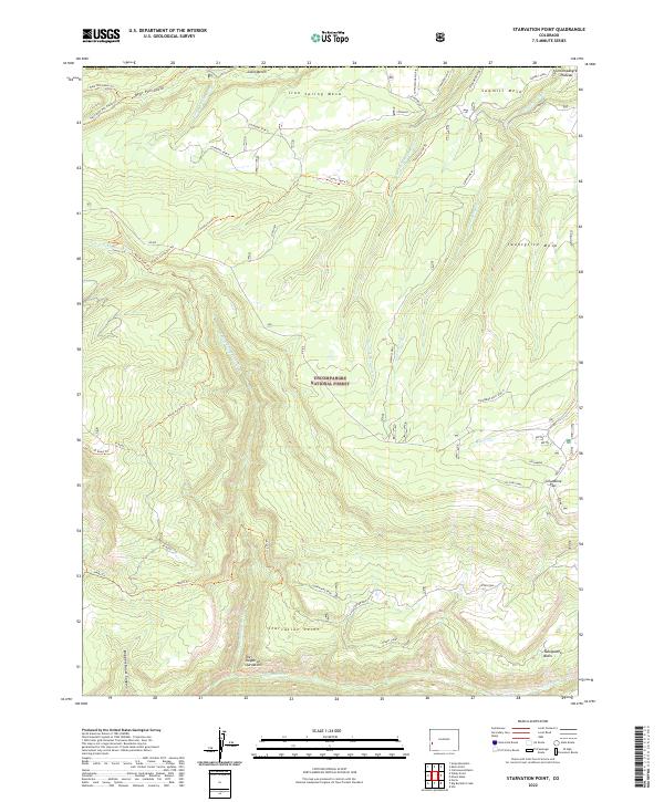 Starvation Point, CO — USGS 7.5-minute topo (2022)
