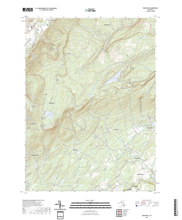 Napanoch, NY — USGS 7.5-minute topo (2023)