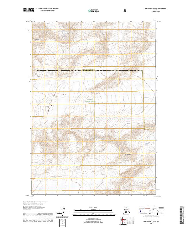 Anchorage B-1 SW, AK — USGS 7.5-minute topo (2023)