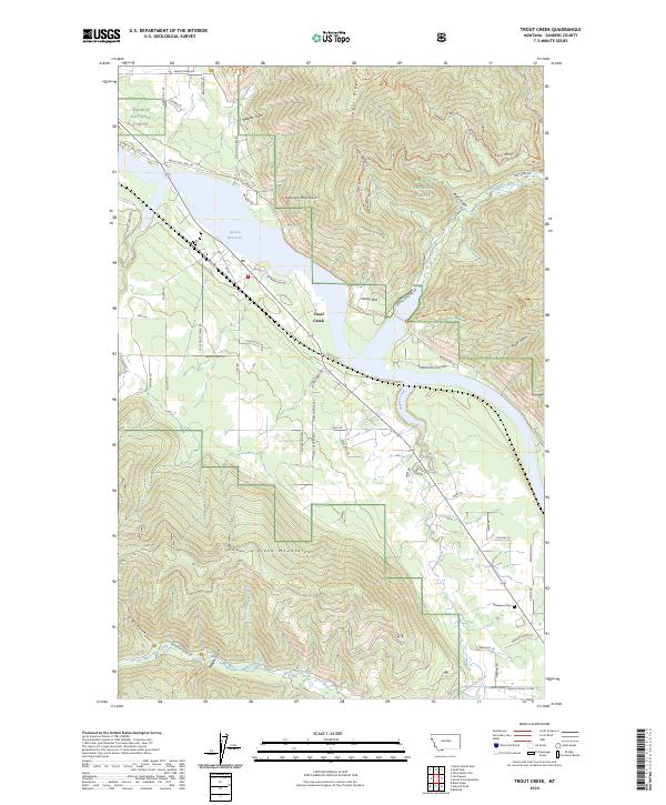 Trout Creek, MT — USGS 7.5-minute topo (2024)