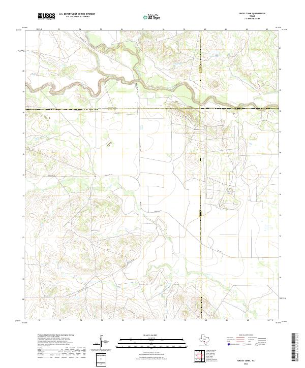 Gross Tank, TX — USGS 7.5-minute topo (2022)