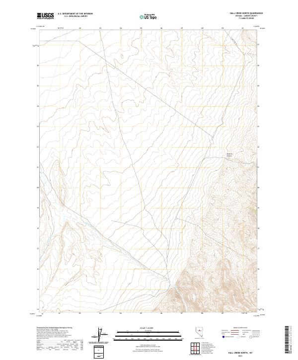 Hall Creek North, NV — USGS 7.5-minute topo (2021)