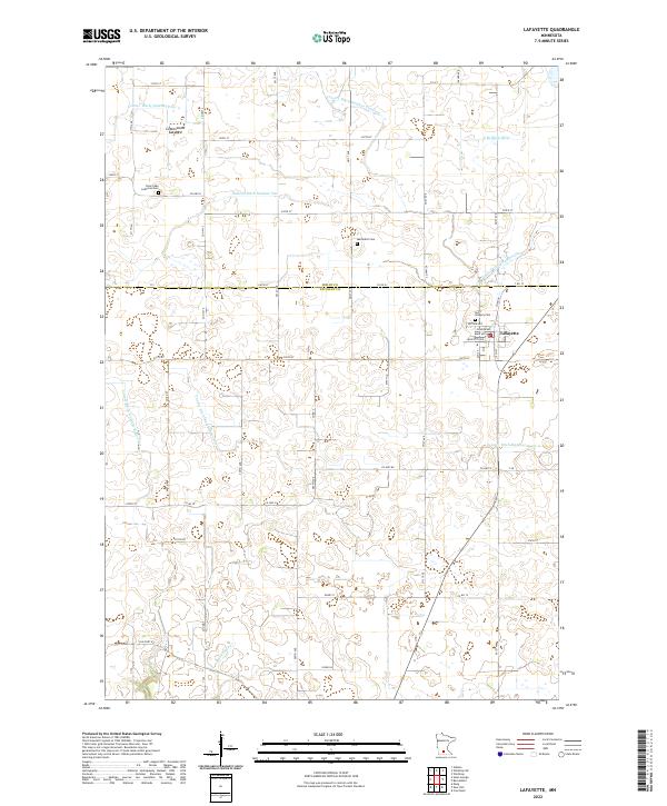 Lafayette, MN — USGS 7.5-minute topo (2022)
