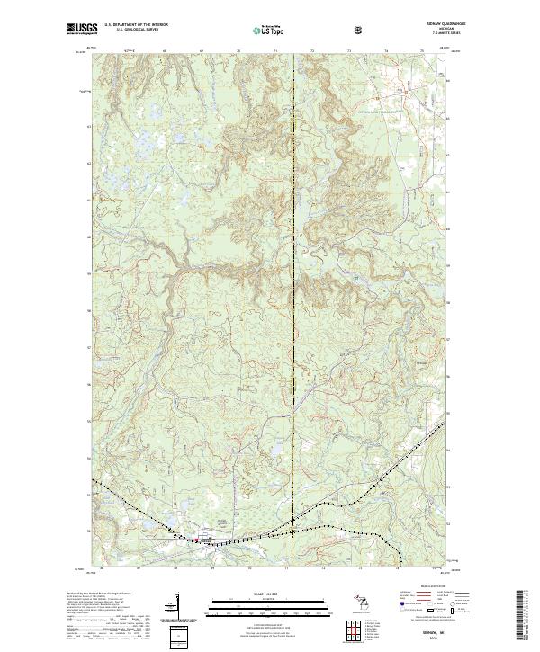 Sidnaw, MI — USGS 7.5-minute topo (2023)