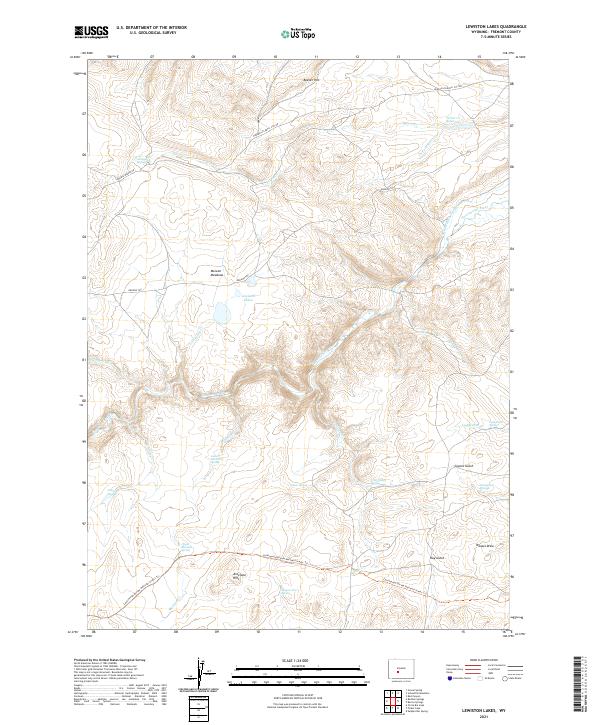 Lewiston Lakes, WY — USGS 7.5-minute topo (2021)