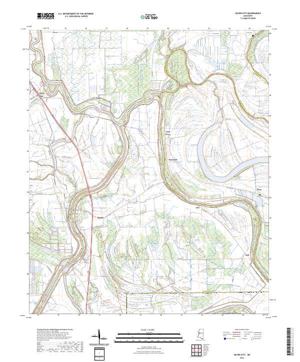 Silver City, MS — USGS 7.5-minute topo (2024)