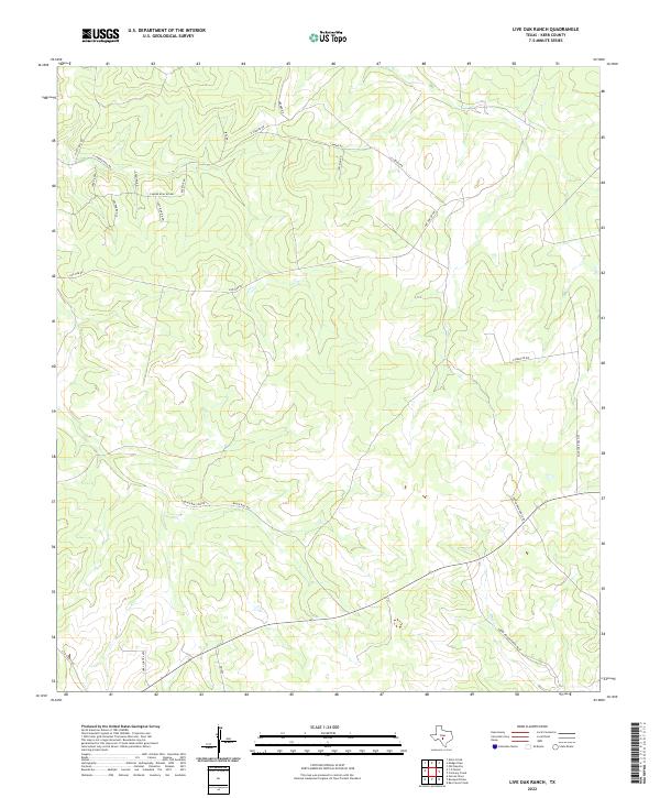 Live Oak Ranch, TX — USGS 7.5-minute topo (2022)