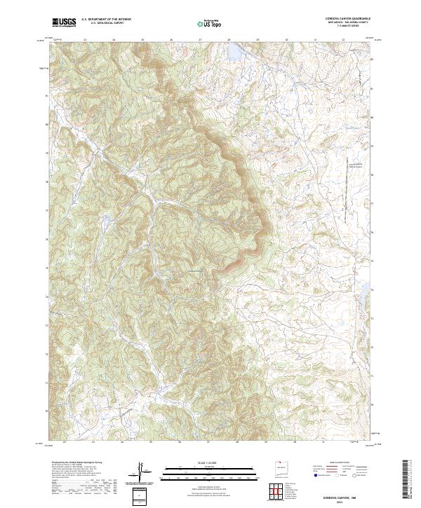 Cordova Canyon, NM — USGS 7.5-minute topo (2023)