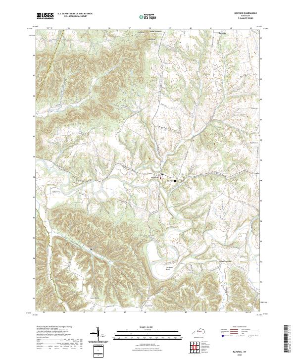 Raywick, KY — USGS 7.5-minute topo (2022)