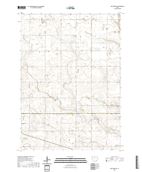 West Bend NE, IA — USGS 7.5-minute topo (2022)