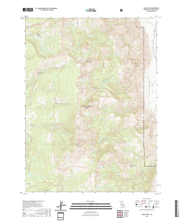 Eagle Peak, CA — USGS 7.5-minute topo (2021)