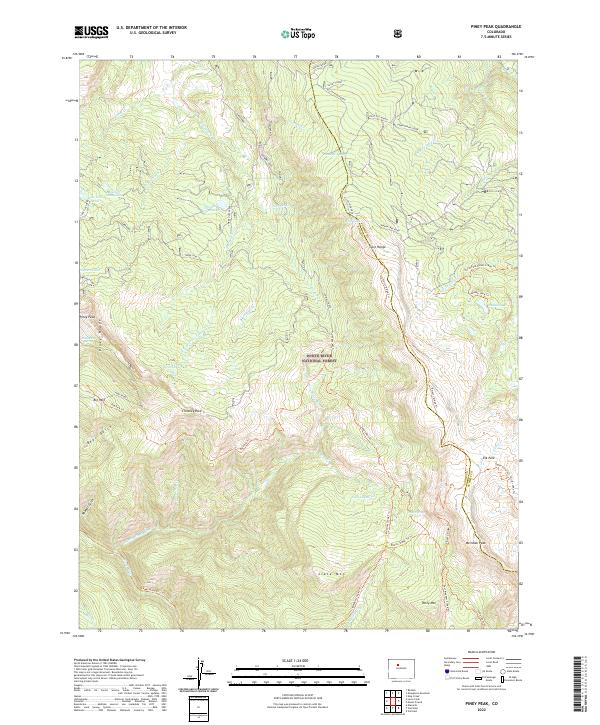 Piney Peak, CO — USGS 7.5-minute topo (2022)