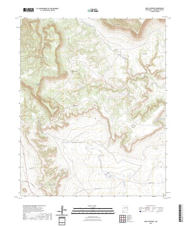 Mesa Chupinas, NM — USGS 7.5-minute topo (2023)