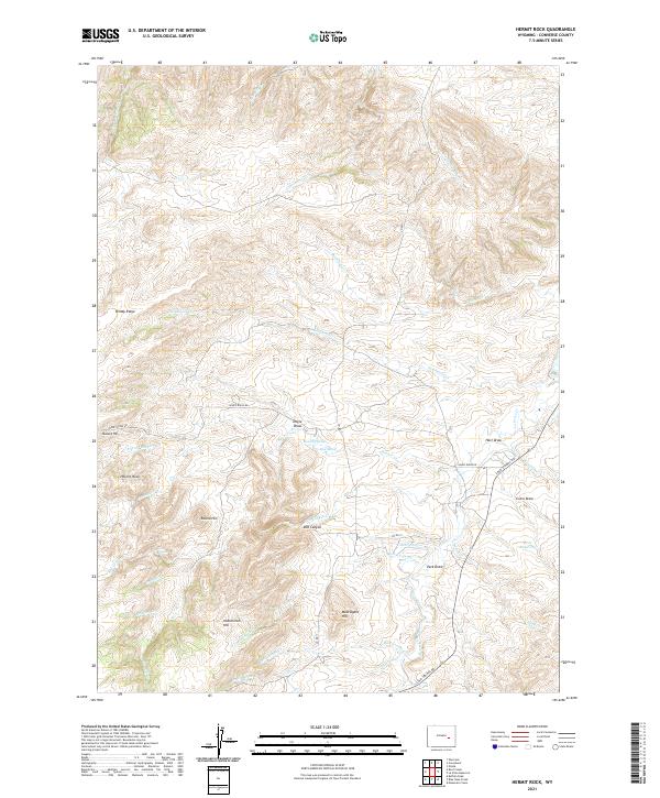 Hermit Rock, WY — USGS 7.5-minute topo (2021)