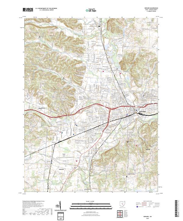 Newark, OH — USGS 7.5-minute topo (2023)
