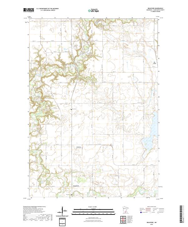 Beauford, MN — USGS 7.5-minute topo (2022)