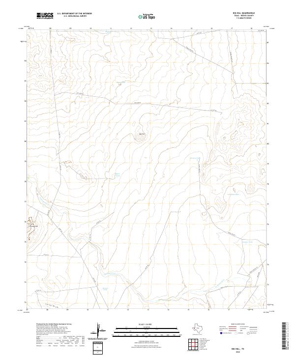 Big Hill, TX — USGS 7.5-minute topo (2022)