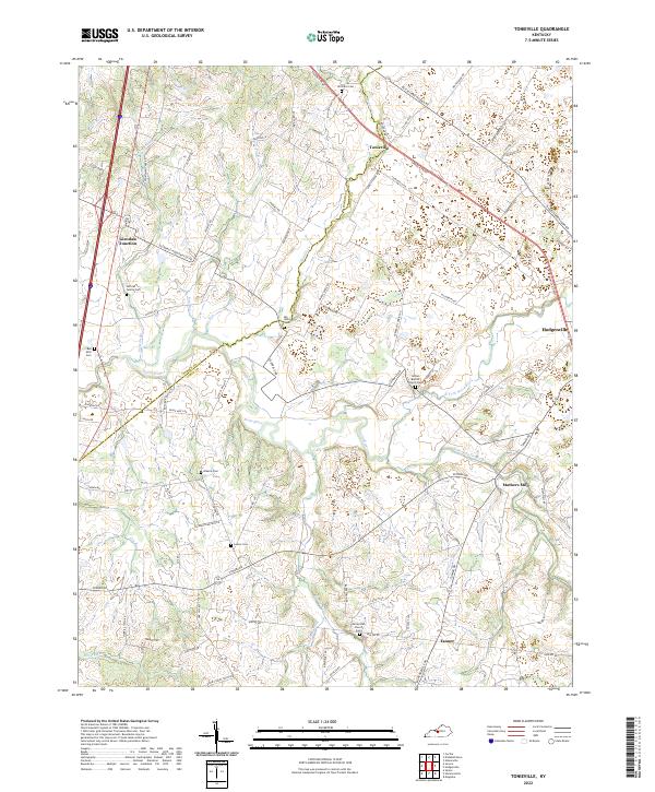 Tonieville, KY — USGS 7.5-minute topo (2022)