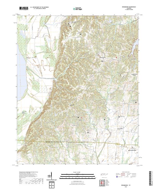 Drummonds, TN — USGS 7.5-minute topo (2022)