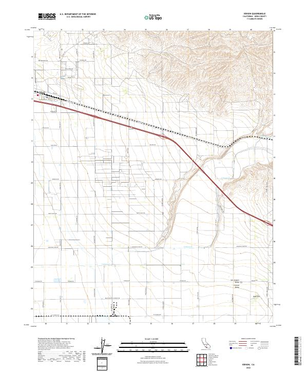 Edison, CA — USGS 7.5-minute topo (2022)