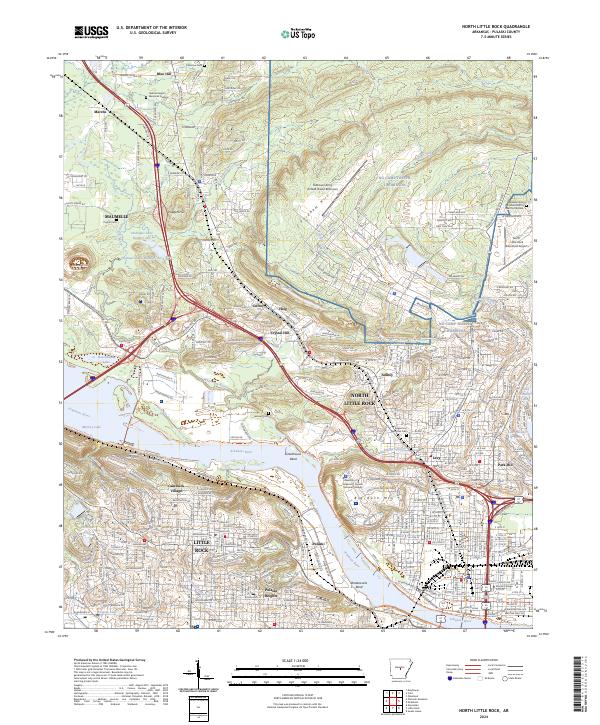North Little Rock, AR — USGS 7.5-minute topo (2024)