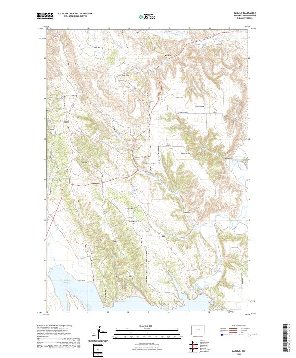 Carlile, WY — USGS 7.5-minute topo (2021)