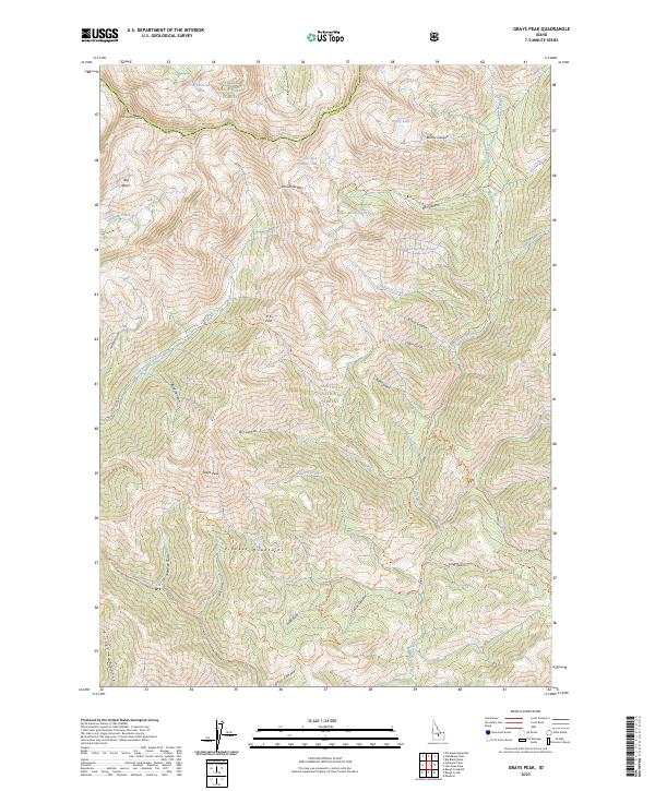Grays Peak, ID — USGS 7.5-minute topo (2023)