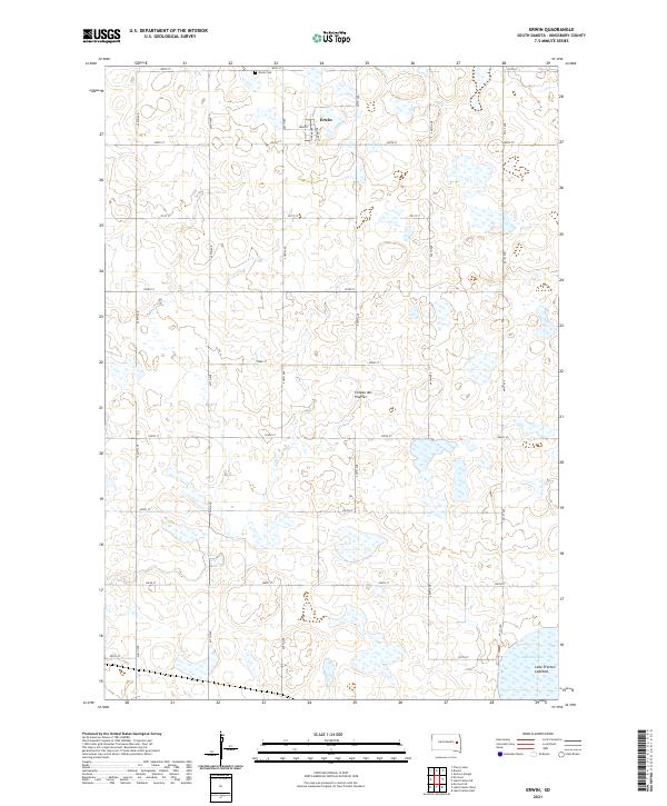 Erwin, SD — USGS 7.5-minute topo (2021)