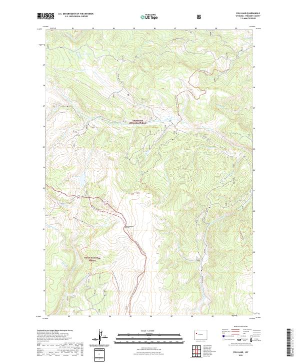 Fish Lake, WY — USGS 7.5-minute topo (2021)