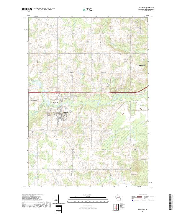 Marathon, WI — USGS 7.5-minute topo (2022)
