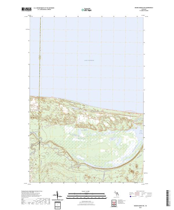 Grand Marais NE, MI — USGS 7.5-minute topo (2023)