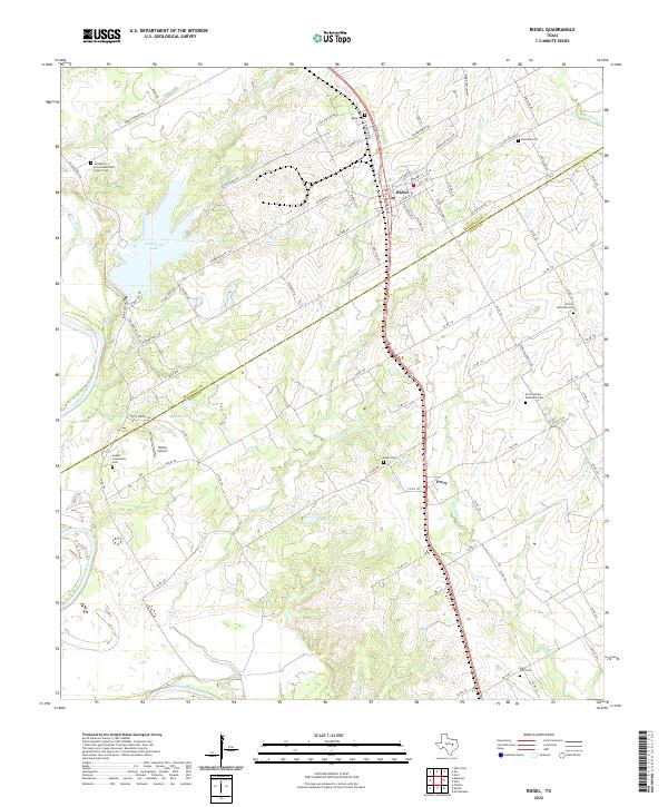 Riesel, TX — USGS 7.5-minute topo (2022)