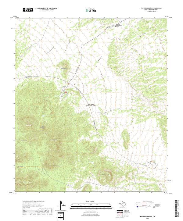 Panther Junction, TX — USGS 7.5-minute topo (2022)