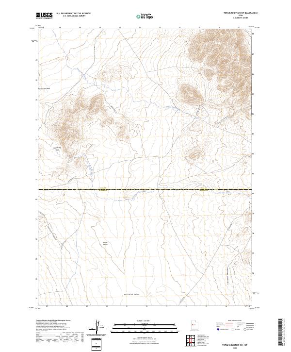Topaz Mountain SW, UT — USGS 7.5-minute topo (2023)