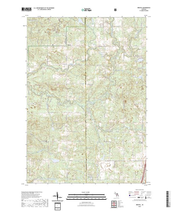 Bristol, MI — USGS 7.5-minute topo (2023)