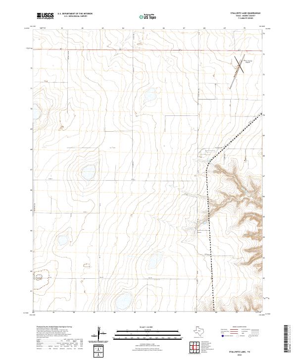 Stallwitz Lake, TX — USGS 7.5-minute topo (2022)