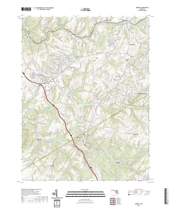 Urbana, MD — USGS 7.5-minute topo (2023)