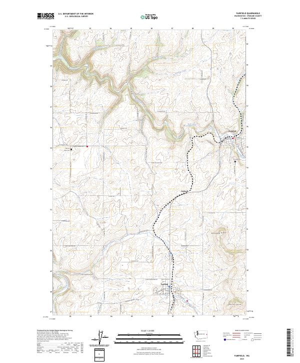 Fairfield, WA — USGS 7.5-minute topo (2023)