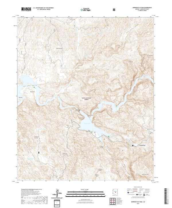 Mormon Flat Dam, AZ — USGS 7.5-minute topo (2021)