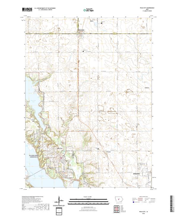 Polk City, IA — USGS 7.5-minute topo (2022)